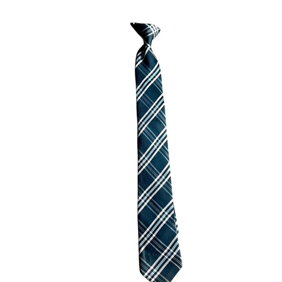 Clip on ties Other - Boys Clip On Tie Black, Grey with a bit of Blue approx 17 inches